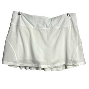 Lululemon Circuit Breaker Skirt Skort Womens 8 White Lined Tennis Pickleball